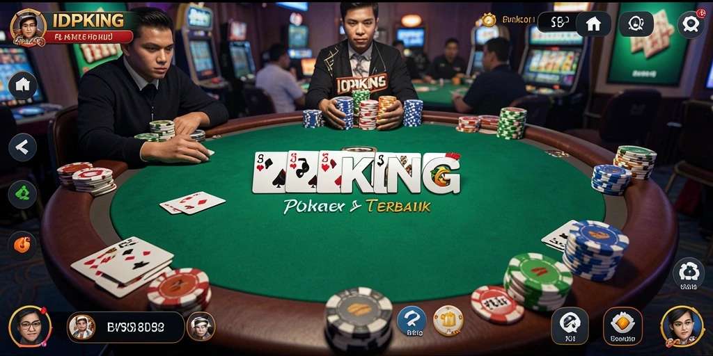 Tampilan menarik dari gameplay poker di IDPKING.