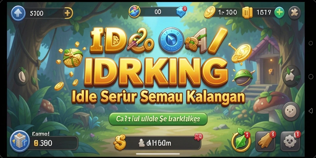Tampilan gameplay IDRKING yang menawan dan interaktif di dunia Idle.
