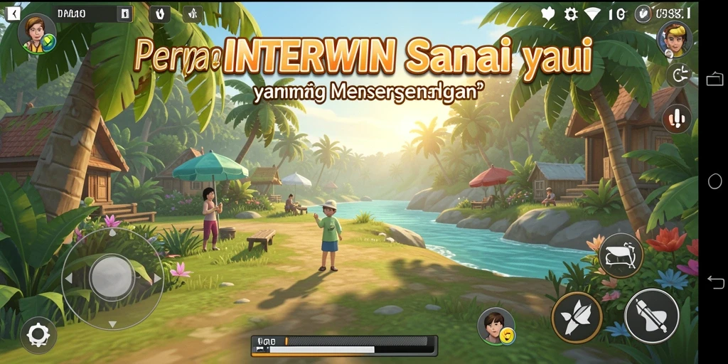 Tampilan gameplay INTERWIN yang cerah dan menyenangkan untuk semua usia.