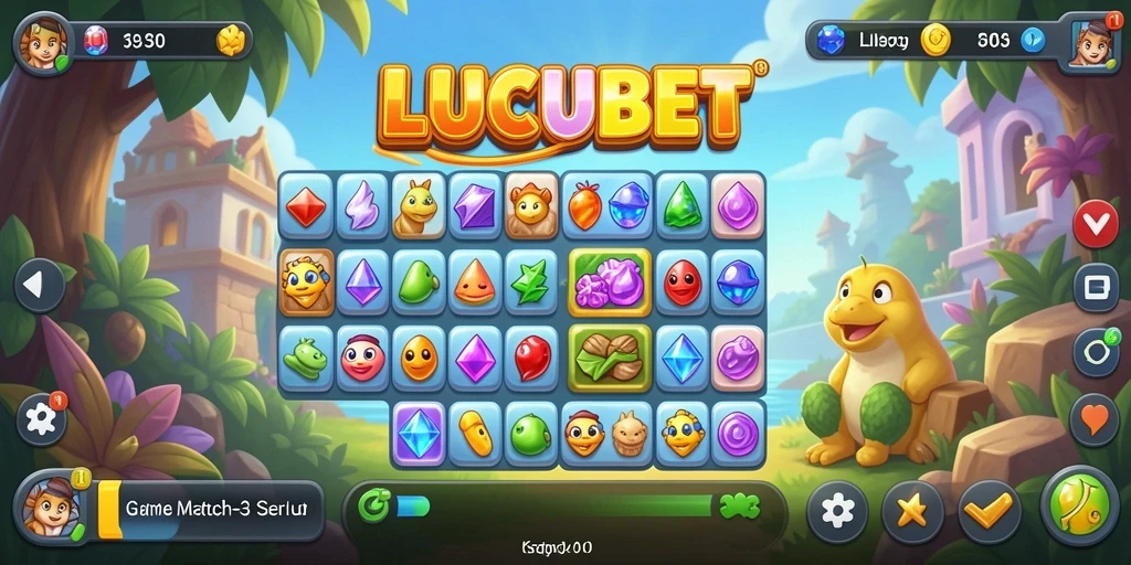 Tampilan menarik dari gameplay LUCUBET yang penuh warna.