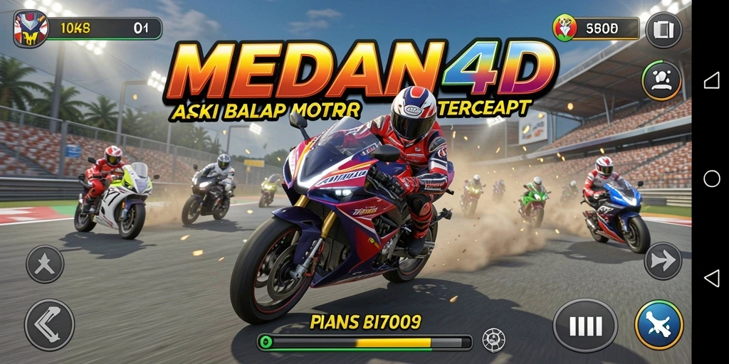 Tampilan gameplay MEDAN4D yang mencekam di lintasan balap.