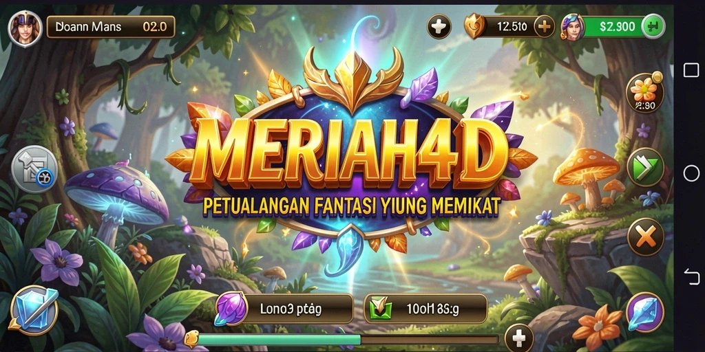 Screenshot gameplay MERIAH4D menampilkan pertarungan epik dalam dunia fantasi.