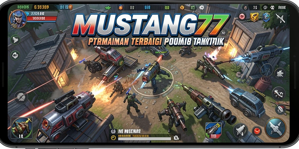 Screenshot gameplay MUSTANG77 dengan aksi strategi yang intens.