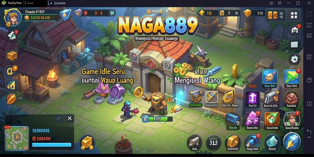 Tampilan gameplay NAGA889 yang menarik dengan elemen Idle yang seru.