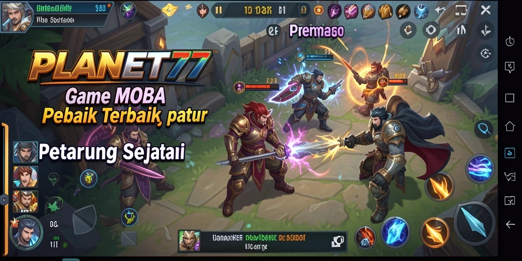 Tampilan gameplay seru dari <strong>PLANET77</strong> dengan pertarungan seru antarpemain.