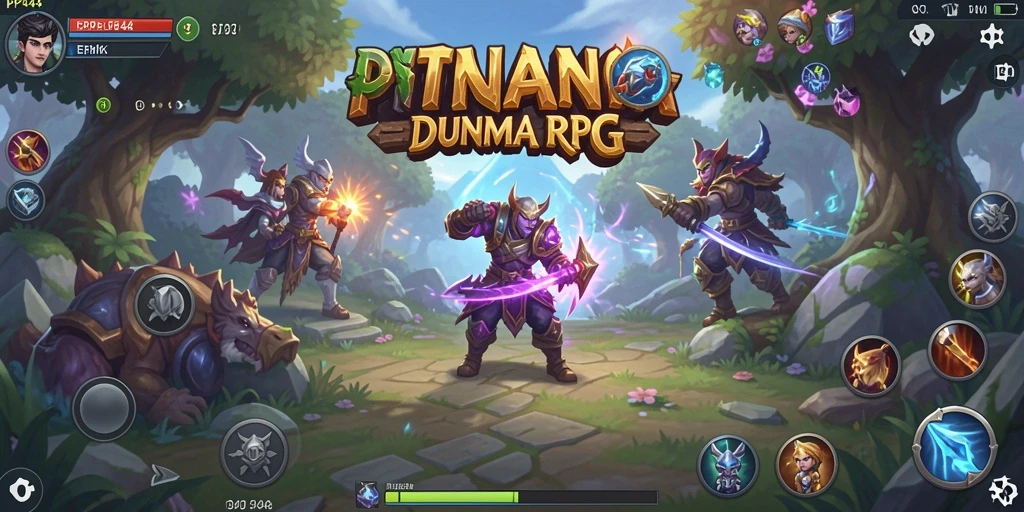 Screenshot gameplay PP444 yang menunjukkan aksi petualangan RPG yang seru.