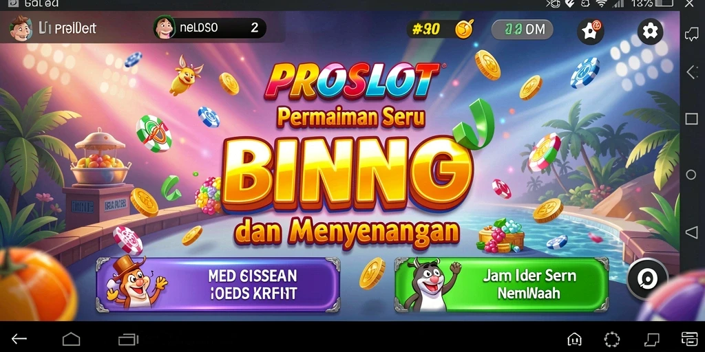 Tampilan seru dan interaktif dari permainan Bingo PROSLOT.