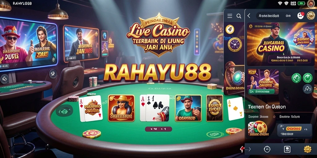 Tampilan gameplay RAHAYU88 yang mendebarkan dalam suasana Live Casino.