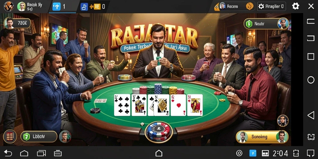 Tampilan gameplay menarik dari RAJASTAR yang seru dan kompetitif.