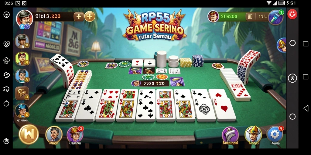 Tampilan seru gameplay Domino di RP55.