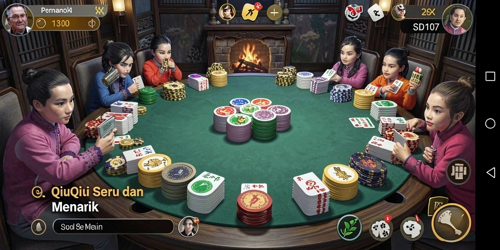 Tampilan gameplay QiuQiu yang mendebarkan di SD107.