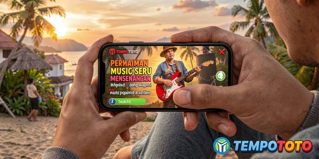 Gameplay TEMPOTOTO yang penuh warna dan musik yang menghibur.