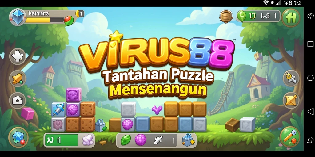 Tampilan gameplay puzzle yang menarik dan menantang.