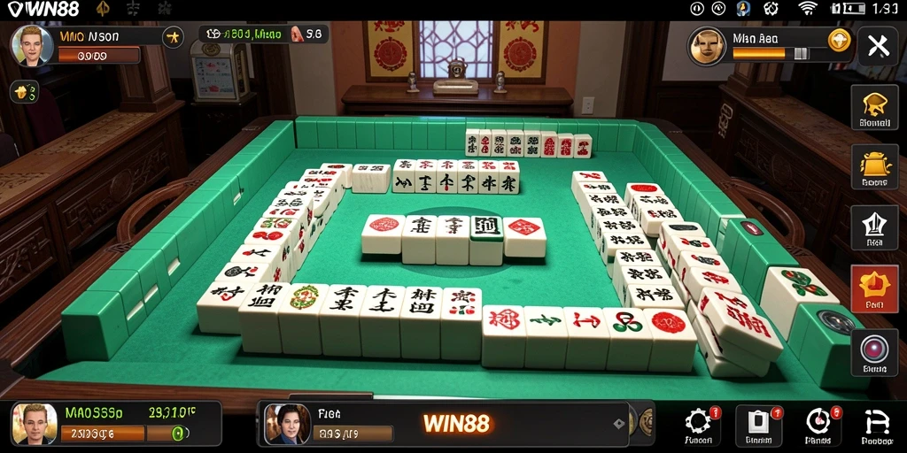 Tampilan gameplay menarik dari permainan Mahjong WIN88.