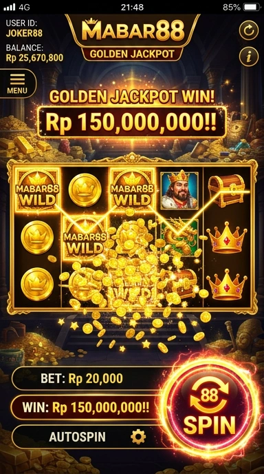 Tampilan antarmuka mabar88 yang menarik dan mudah dinavigasi.